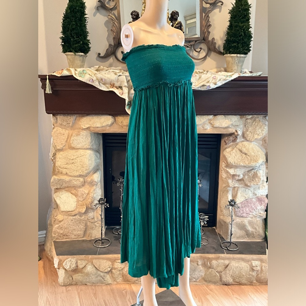 NWT Free People off shoulder jumpsuit / romper Green XS - Picture 6 of 10